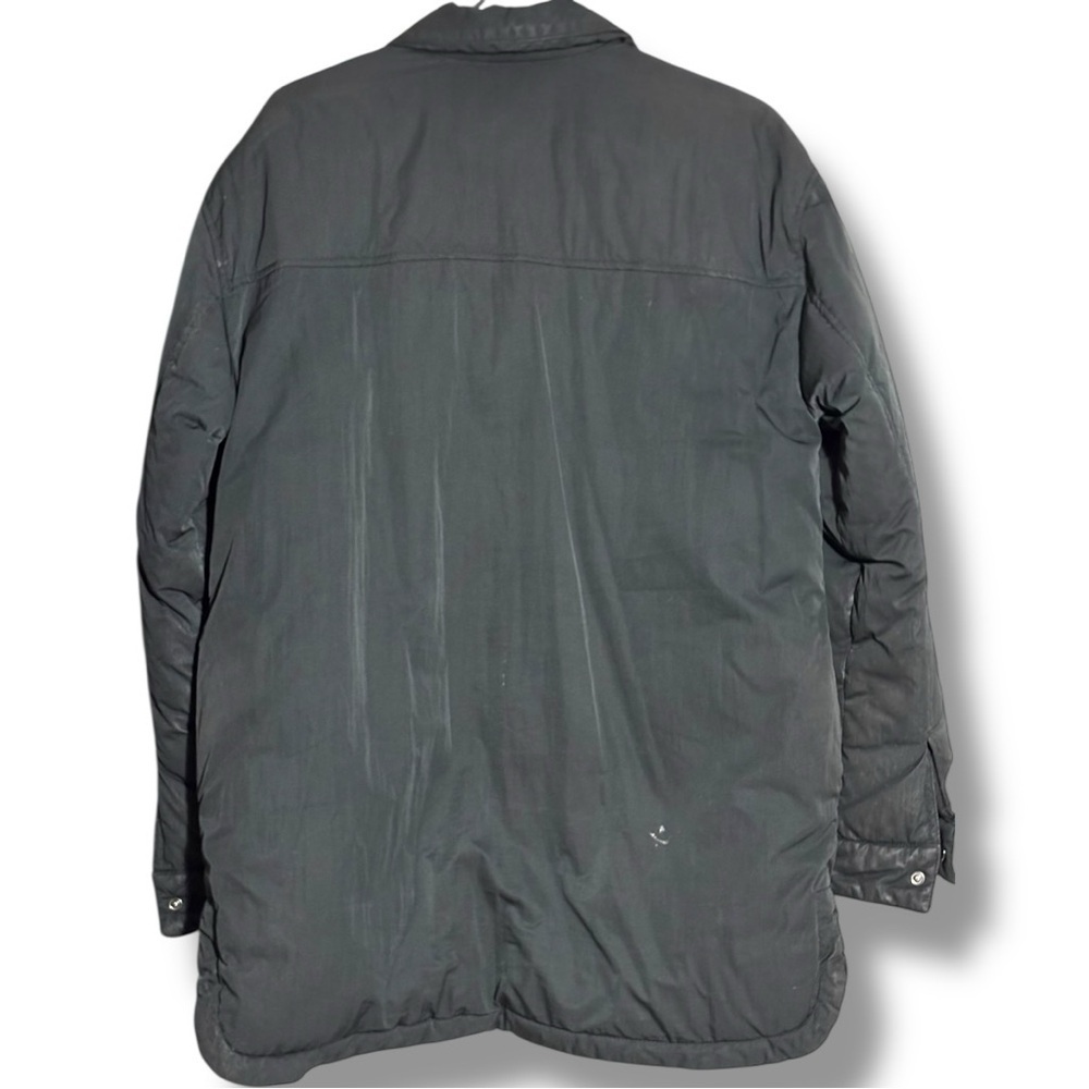 GAP Women's Charcoal Lightweight Button Down Hoodless Recycled Puffer Jacket - Picture 15 of 15